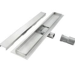 Caniveau de douche Italienne DALA inox L.70 cm anti-odeurs + filtre, drainage performant -SANIVERRE