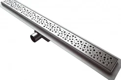 Caniveau de douche italienne réglable acier inoxydable avec Siphon et filtre - 60cm