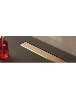 Caniveau de douche sans cadre en or plaqué 24 carats FRAMELESS LINE-55 cm--
