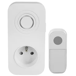 Carillon enfichable prise gigogne et bouton sans fil Blyss Soft Touch 36 mélodies