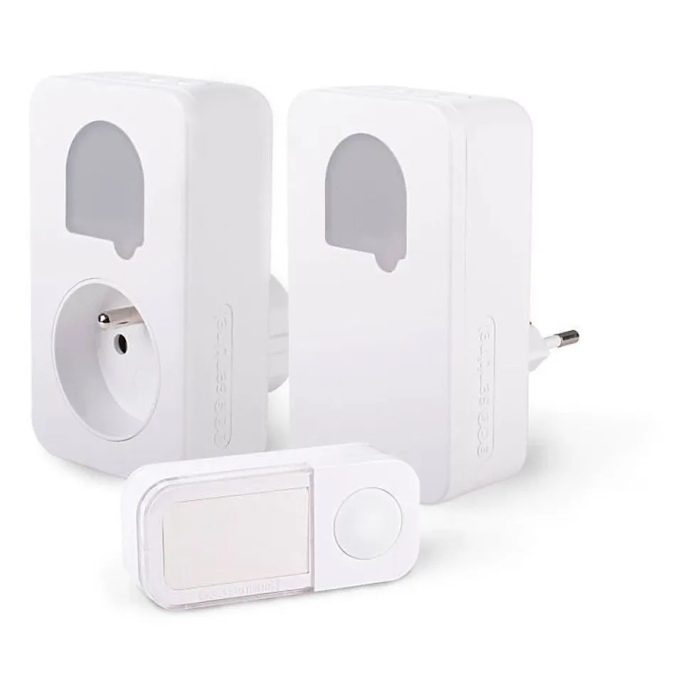 Carillons - SCS SENTINEL - SONE DUO - Sans fil et sans pile - Lot de 2 - Portée 150+50 metres - Auto-alimenté