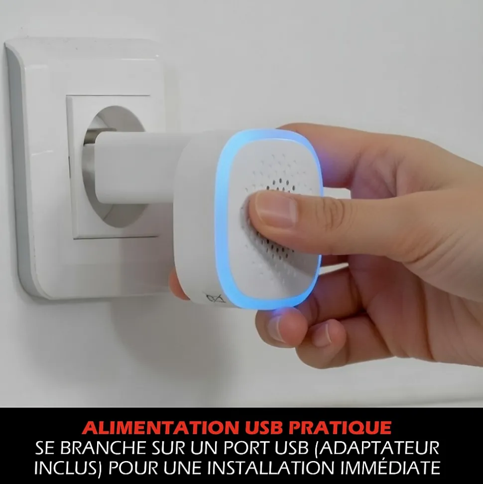 Carillon USB avec Flash LED Multi couleur et bouton de sonnette sur piles