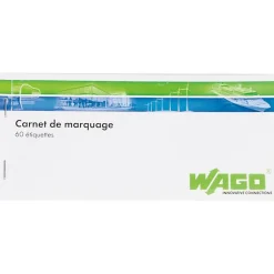 Carnet de marquage de câble Wago - 60 étiquettes auto-protégées