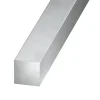 Carré aluminium brut 6 x 6 mm, 1 m Argent