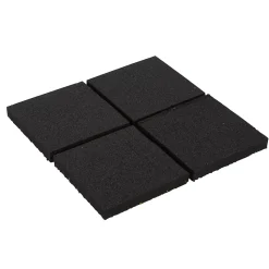 Carré mousse Diall 10 x 10 x 1,5 cm x4, noir
