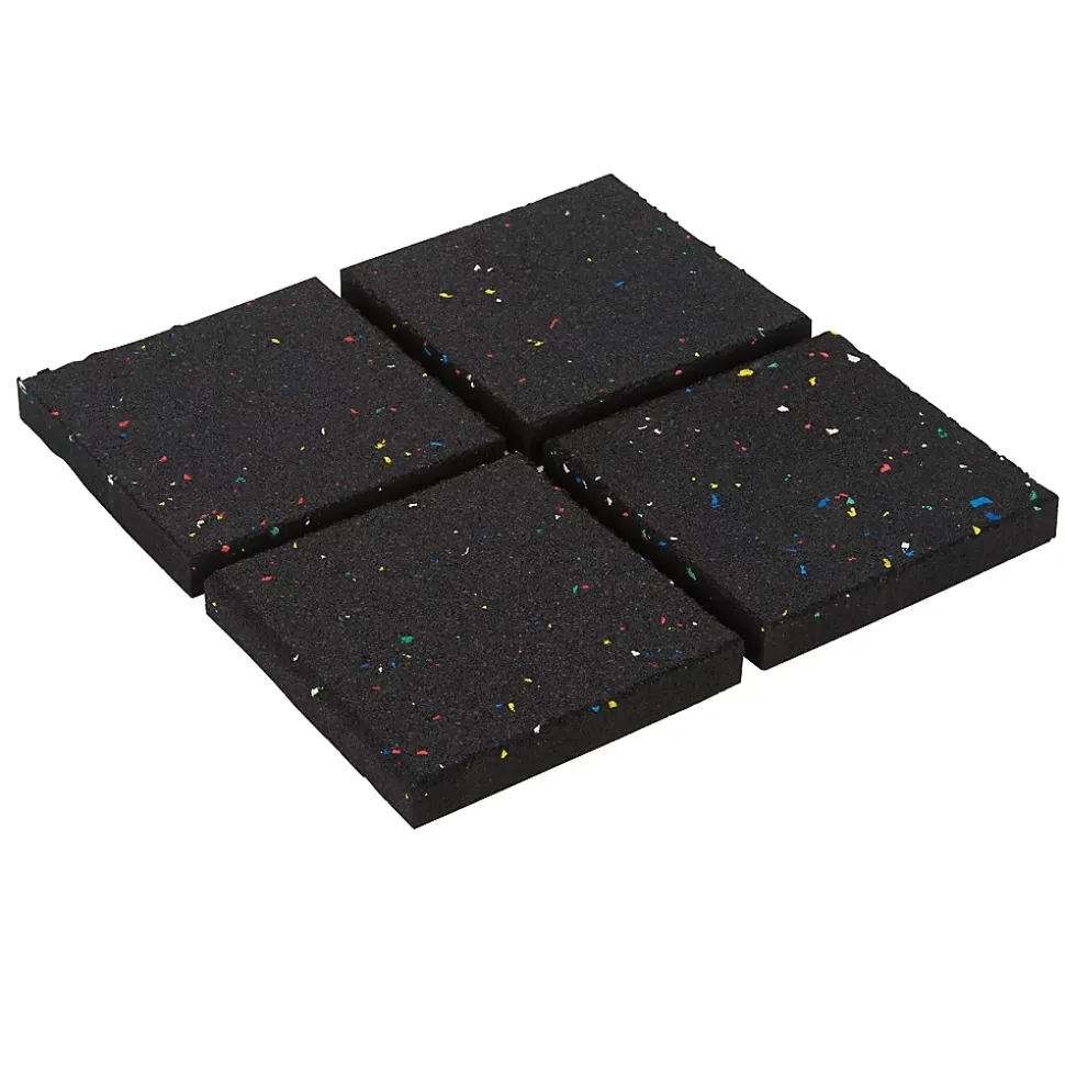 Carré mousse Diall 10 x 10 x 1,5 cm x4, noir