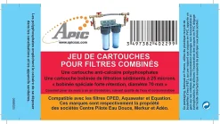 Cartouche Apic 1x anticalcaire + 1 x 25 microns