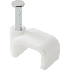 100 cavaliers plats en nylon pour câble de 2 x 0,75 mm² DIALL blanc