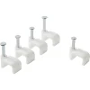 25 cavaliers plats en nylon pour câble de 2 x 0,75 mm² Diall blanc