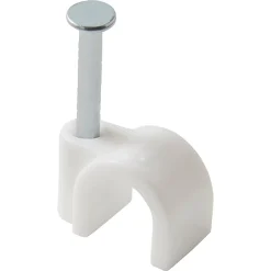 25 cavaliers ronds en nylon Diall ø 5 à 6 mm blanc
