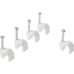 100 cavaliers ronds en nylon DIALL ø 7 mm blanc