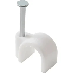 100 cavaliers ronds en nylon DIALL ø 8 à 9 mm blanc