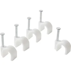 100 cavaliers ronds en nylon DIALL ø 8 à 9 mm blanc