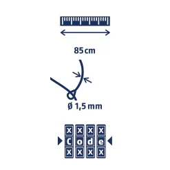 Câble antivol pour vélo à combinaison Abus 85CM