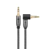 Câble audio jack 3.5 coudé gold 5 mètres GOOBAY