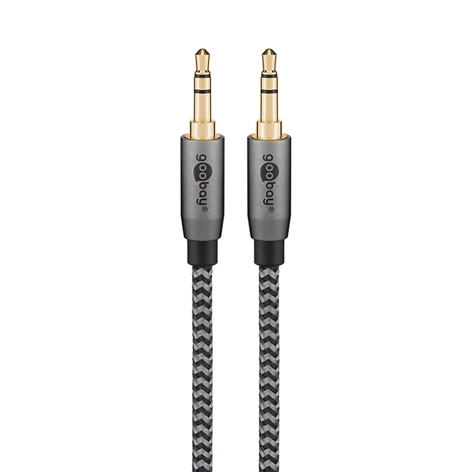 Câble audio Jack 3.5mm gold 2 mètres GOOBAY