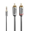 Câble audio Jack 3.5mm - 2x RCA 1 mètre LINDY