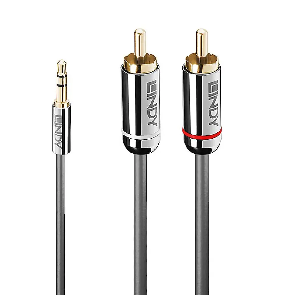 Câble audio Jack 3.5mm - 2x RCA 1 mètre LINDY