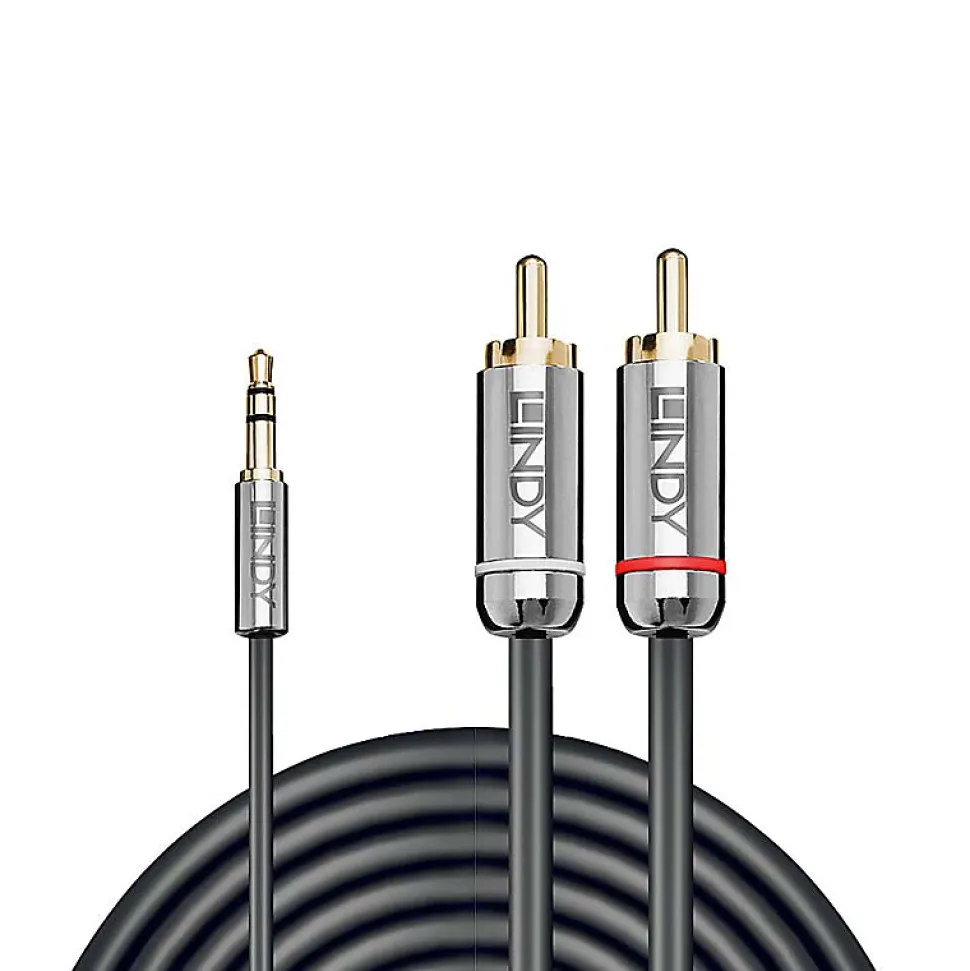 Câble audio Jack 3.5mm - 2x RCA 3 mètres LINDY