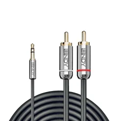 Câble audio Jack 3.5mm - 2x RCA 2 mètres LINDY