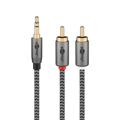 Câble audio Jack 3.5 2 RCA mâles 50cm GOOBAY