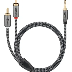 Câble audio Jack 3.5 - 2 RCA mâles 1 m GOOBAY
