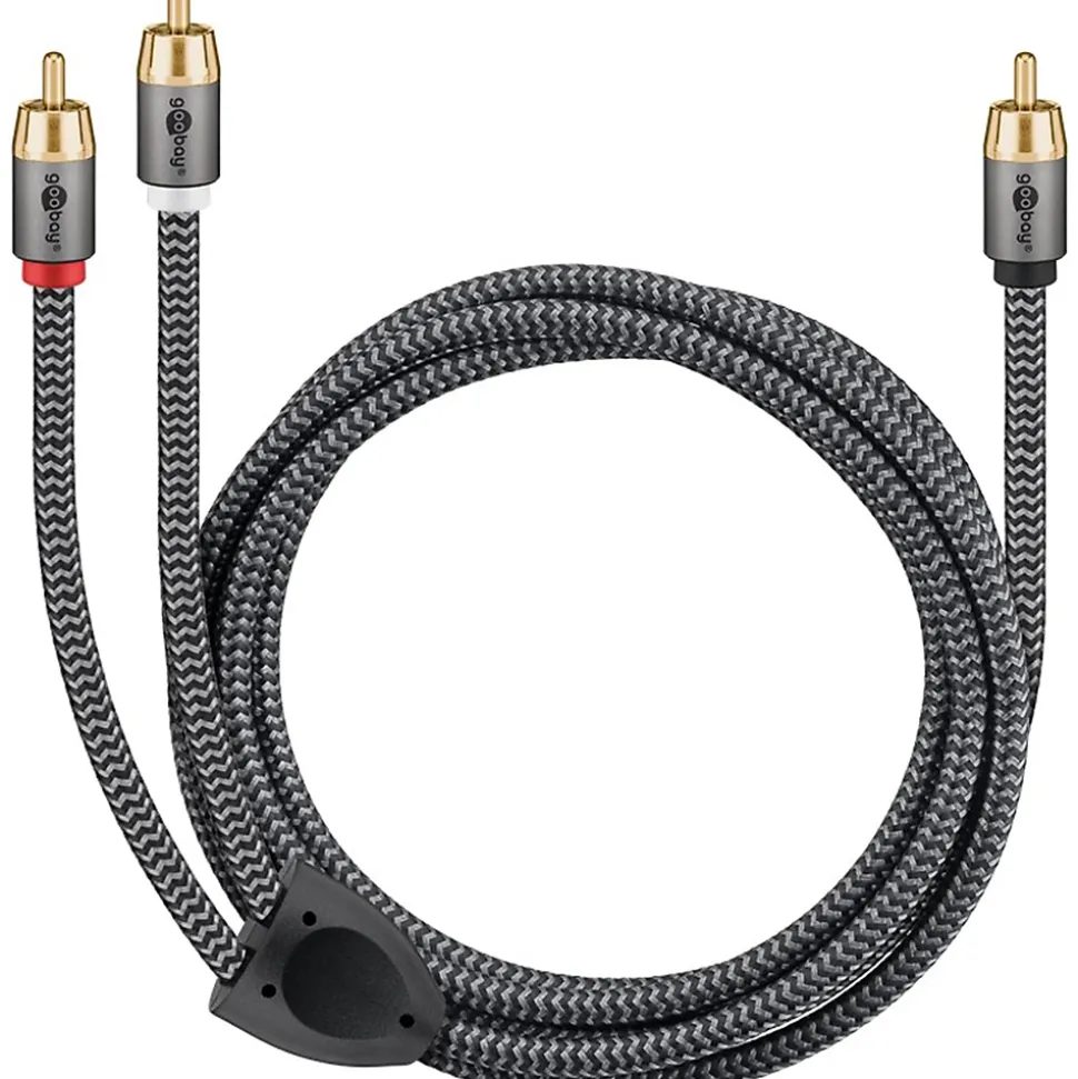 Câble audio 1 RCA mâle - 2 RCA mâles 3 m GOOBAY