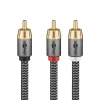 Câble audio 1 RCA mâle - 2 RCA mâles 2 m GOOBAY