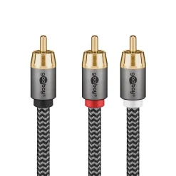 Câble audio 1 RCA mâle - 2 RCA mâles 5 m GOOBAY