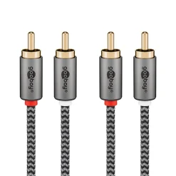 Câble audio 2 RCA mâles gold 1 mètre GOOBAY
