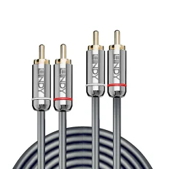 Câble audio 2x RCA Cromo Line 0.50m LINDY