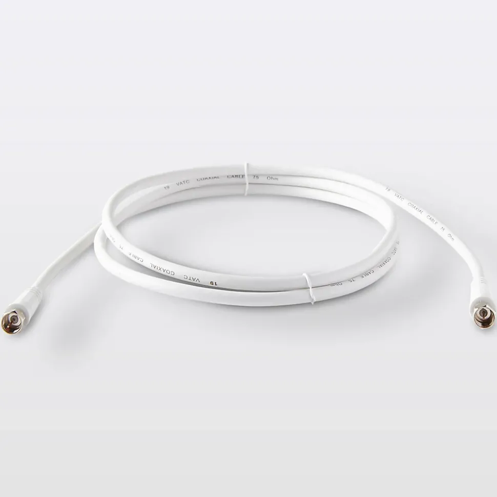 Câble coaxial 3C2V ø9.52 mm Mâle / Mâle blanc, 1.5 m