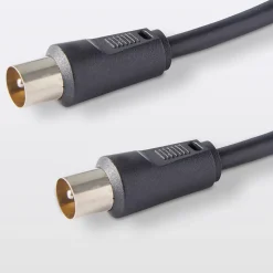 Câble coaxial 3C2V ø9.52 mm Mâle / Mâle noir, 0.75 m
