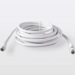 Câble coaxial Mâle / Femelle + adaptateur Mâle / Mâle blanc Blyss, 5 m
