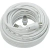 Câble coaxial Tv 10 Mètres + adaptateur