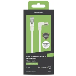Câble Ethernet RJ45 CAT 6a mâle/mâle coudé - FTP 3 m - Metronic 395527