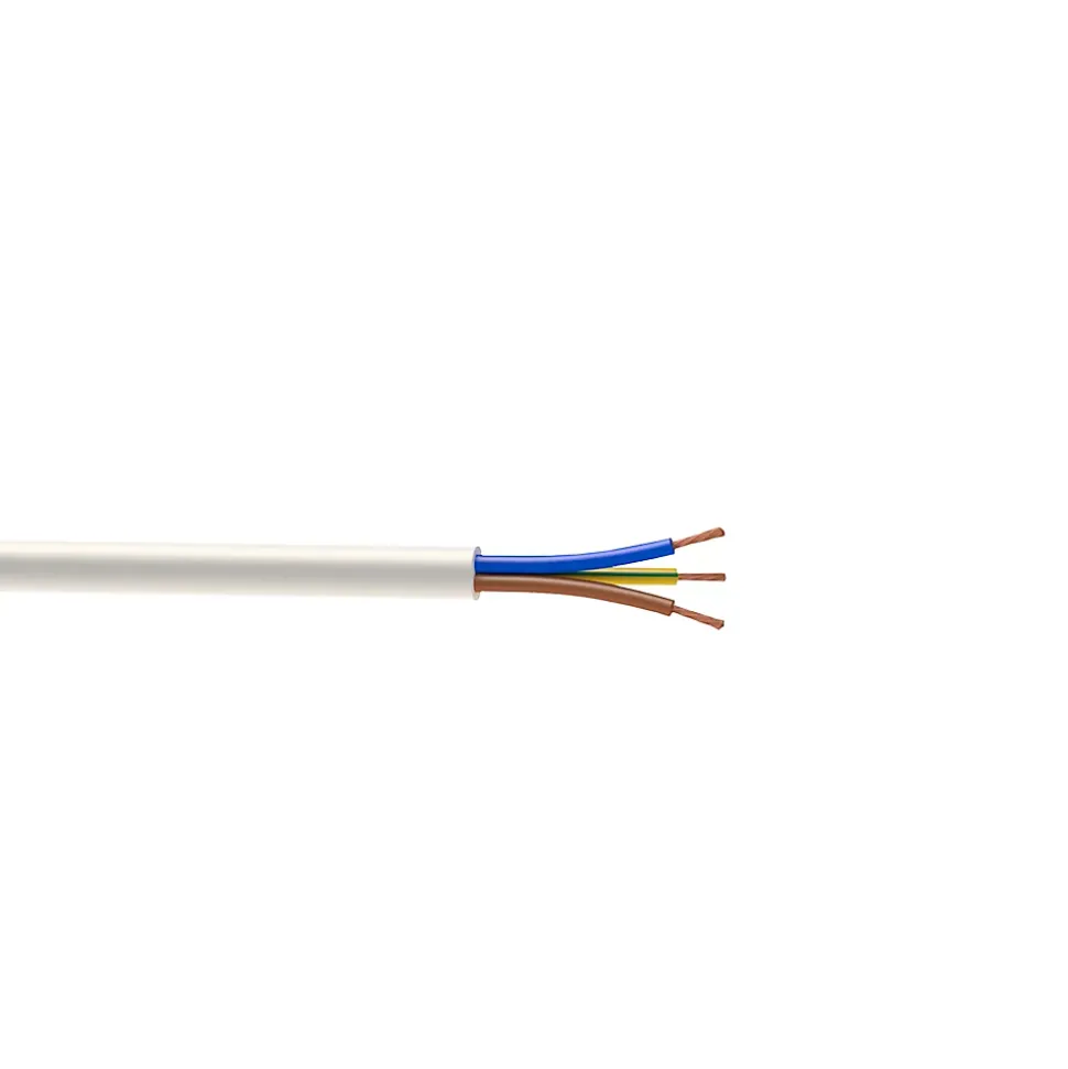 Câble électrique flexible H05VVF 3x1,5 mm² Blanc - 25 m