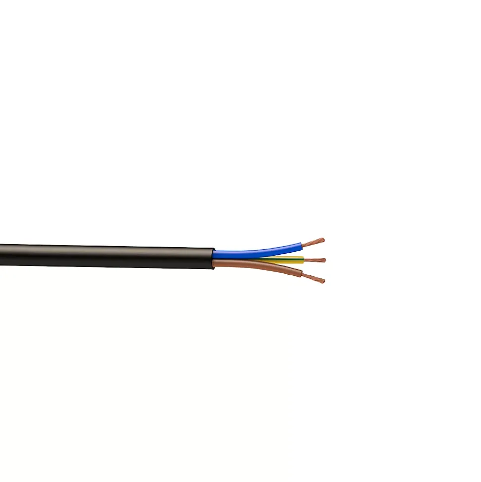 Câble électrique flexible H05VVF 3x1,5 mm² Noir - 25 m