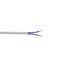 Câble électrique flexible H03VVH2F 2x0,75 mm² Blanc - 10 m