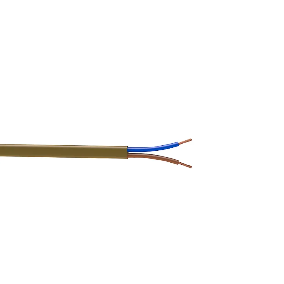 Câble électrique flexible H03VVH2F 2x0,75 mm² Or - 25 m