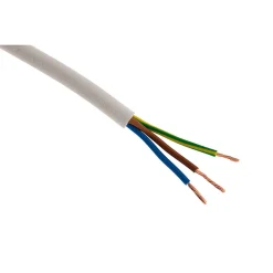 Câble électrique H05VV-F 3G1mm² blanc - 5m - Zenitech