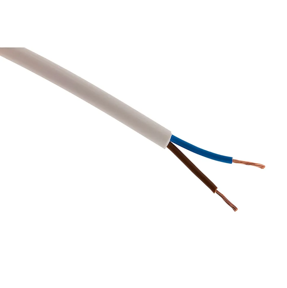 Câble électrique H05VV-F 2x1,5mm² blanc - 25m - Zenitech