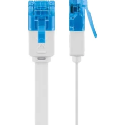 Câble RJ45 Cat6a plat blanc 10 m GOOBAY