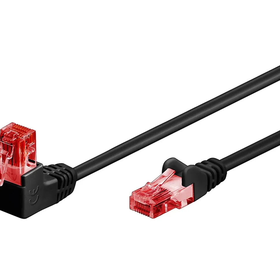 Câble RJ45 Cat6 coudé non blindé 25cm GOOBAY