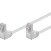 Câble RJ45 Cat5e coudé blindé blanc 25cm GOOBAY