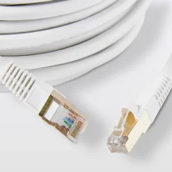 Câble RJ45 Mâle / Mâle blanc Blyss Or, 20 m