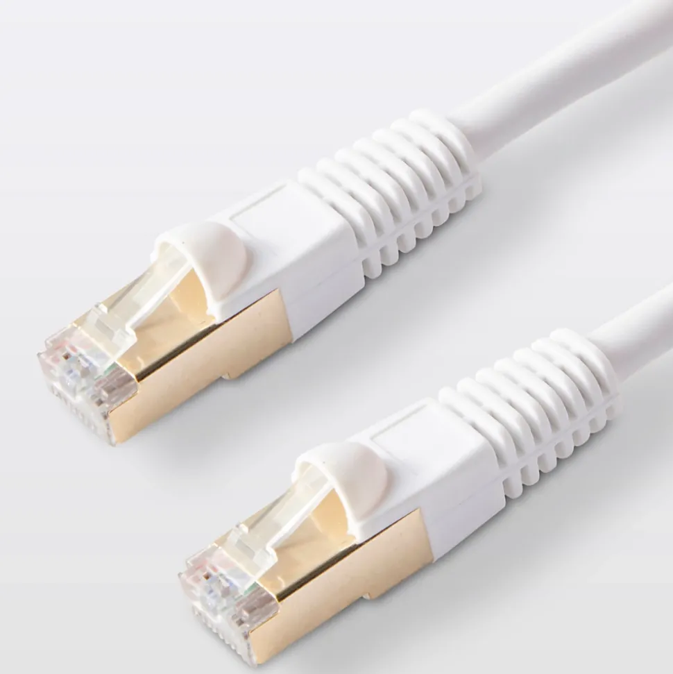 Câble RJ45 Mâle / Mâle Catégorie 6E blanc Blyss, 5 m