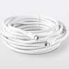 Câble type F 3C2V Mâle / Mâle blanc Blyss, 10 m