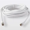Câble type F 3C2V Mâle / Mâle blanc Blyss, 5 m