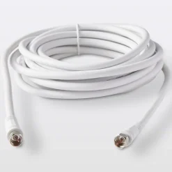 Câble type F 3C2V Mâle / Mâle blanc Blyss, 5 m